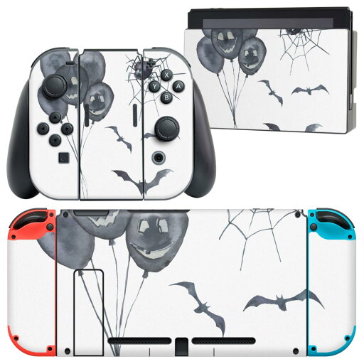 igsticker Nintendo Switch 用 デザインスキンシール 任天堂 ニンテンドー スイッチ 専用 本体ドック Joy-Con Joycon ジョイコン 専用 ゲーム機 カバー アクセサリー フィルム ステッカー 017455 ハロウィン かわいい 手書き風 風船 コウモリ igsticker Nintendo Switch 用 デザインスキンシール 任天堂 ニンテンドー スイッチ 専用 本体ドック Joy-Con Joycon ジョイコン 専用 ゲーム機 カバー アクセサリー フィルム ステッカー 017455 ハロウィン かわいい 手書き風 風船 コウモリ