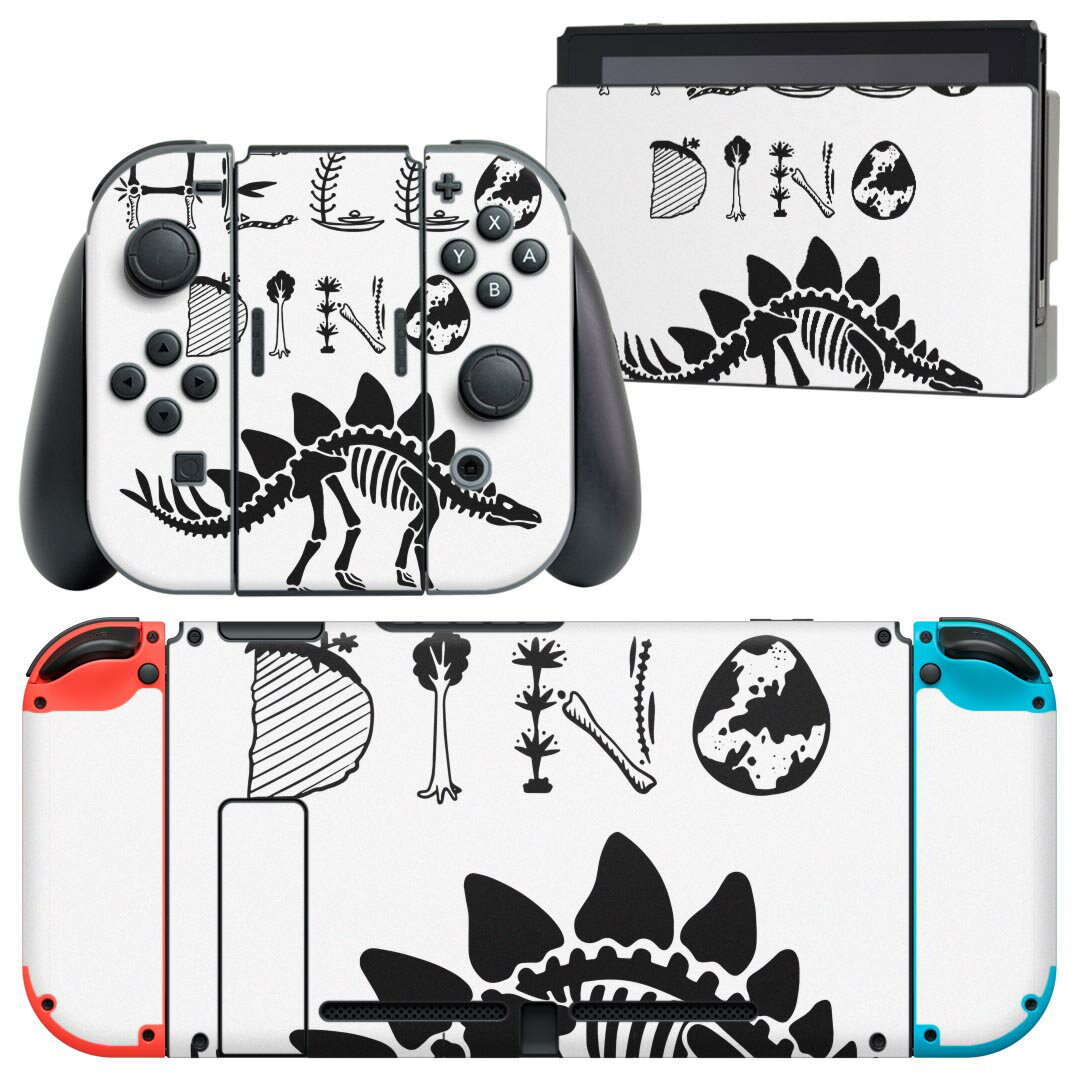 製品名 Nintendo Switch 本体裏面＆ドック正面＆ジョイコン専用 デザインスキンシール セット内容 Nintendo Switch 本体＆ドック＆ジョイコン用スキンシール（各1枚） ニンテンドースイッチ専用です。携帯機のSwitch LiteやProコンには対応していません。 商品特徴 再剥離性シートを素材に採用し、細かな位置調整がしやすく貼り直しが容易です。専用の業務プリンターを使い、商品画像と遜色のない美しい印刷仕上がり。 注意事項 画像はサンプルですので、ご覧の環境によっては多少色味に違いを感じる場合がございます。 イメージと違った、モニターと色味が異なるという理由での交換や返金はご対応出来かねます。スキンシールのみの販売で、ニンテンドースイッチ本体などは付属しません。シワができた場合、ドライヤーなどで軽く温め、外側に向けてシワを伸ばすように貼ってください。初回貼付時の位置調整や貼り直しは可能ですが、しっかりと押し付けて接着させた後の再剥離、再利用は保証しておりません。また接着部に油分や汚れが付着しますと角の部分は剥がれやすくなりますので、貼付時はあまり触れないようにご注意ください。無地のセミグロスシートにデザインをプリントした商品で、デコなどの加工はございません。 凹凸や光沢があるように見えたり布地や金属を素材にしたように見える商品もありますが、デザインの図版によるものです。印刷時に微妙な画像のズレが生じる場合がございます。ご注文後に1点1点制作する受注生産品の為、不良品以外のご返品や交換は固くお断りします。当店における繰り返しの実機テストでは問題ありませんでしたが、経過年数や使用環境により、シールを剥がす際に本体の塗装が一部剥がれる可能性があります。恐れ入りますが、万が一そのような状況になった場合でも当店ではゲーム機本体の保証は出来かねますので、予めご理解の上お求めください。 商品発送 完全受注生産のハンドメイド商品となりますので、既製品と比べて発送までお時間を頂いています。 基本的に決済確認後2?3営業日、最大で10営業日での発送となります。繁忙期や休業日明けの場合はさらに時間がかかる場合があります。 その際には別途メールにてご連絡致します。メール便の場合、発送日から到着までに2?4日ほどかかる場合が多く、紛失などの保障もご対応できかねます。あらかじめご了承下さい。