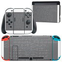 igsticker Nintendo Switch 用 デザインスキンシール 任天堂 ニンテンドー スイッチ 専用 本体ドック Joy-Con Joycon ジョイコン 専用 ゲーム機 カバー アクセサリー フィルム ステッカー 017701 化学式　 Chemical formula　化学式