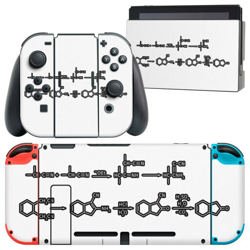 igsticker Nintendo Switch 用 デザインスキンシール 任天堂 ニンテンドー スイッチ 専用 本体ドック Joy-Con Joycon ジョイコン 専用 ゲーム機 カバー アクセサリー フィルム ステッカー 017705 Chemical 化学式 Chemical formula 化学式 igsticker Nintendo Switch 用 デザインスキンシール 任天堂 ニンテンドー スイッチ 専用 本体ドック Joy-Con Joycon ジョイコン 専用 ゲーム機 カバー アクセサリー フィルム ステッカー 017705 Chemical 化学式 Chemical formula 化学式