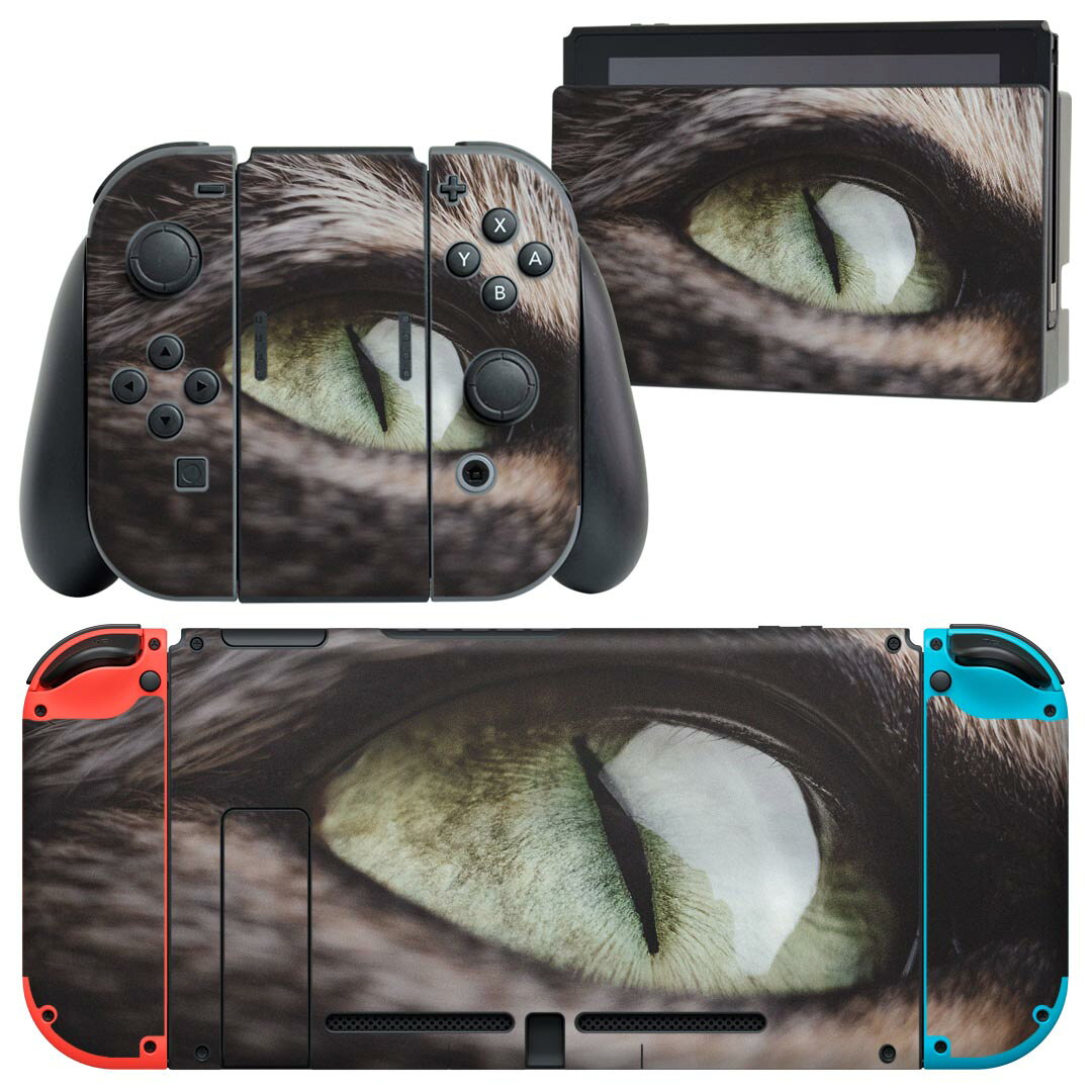 igsticker Nintendo Switch 用 デザインスキンシール 任天堂 ニンテンドー スイッチ 専用 本体ドック Joy-Con Joycon ジョイコン 専用 ゲーム機 カバー アクセサリー フィルム ステッカー 018315 犬 写真