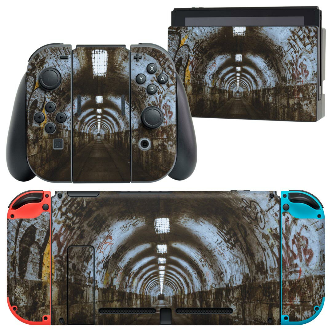 igsticker Nintendo Switch 用 デザインスキンシール 任天堂 ニンテンドー スイッチ 専用 本体ドック Joy-Con Joycon ジョイコン 専用 ゲーム機 カバー アクセサリー フィルム ステッカー 018318 グラフィティ
