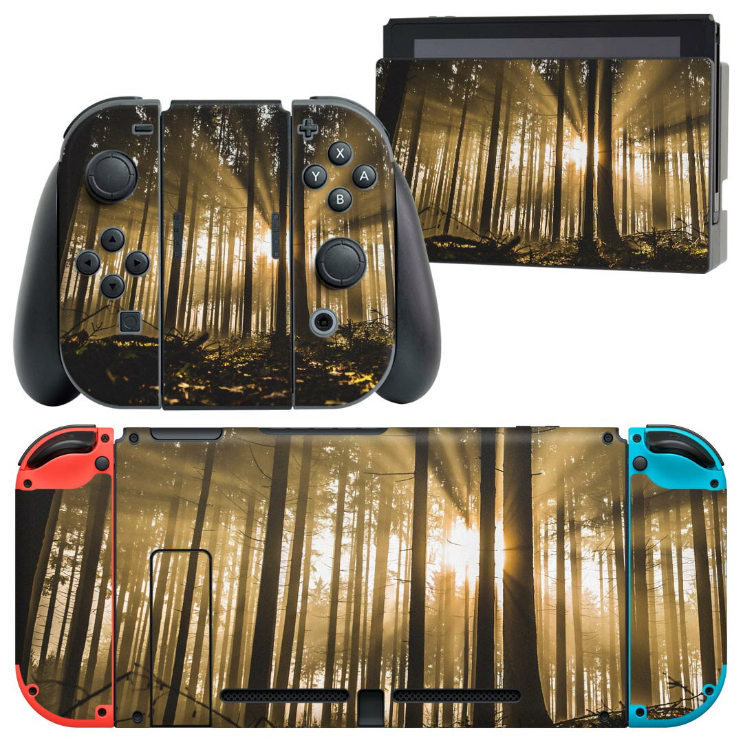 製品名 Nintendo Switch 本体裏面＆ドック正面＆ジョイコン専用 デザインスキンシール セット内容 Nintendo Switch 本体＆ドック＆ジョイコン用スキンシール（各1枚） ニンテンドースイッチ専用です。携帯機のSwitch LiteやProコンには対応していません。 商品特徴 再剥離性シートを素材に採用し、細かな位置調整がしやすく貼り直しが容易です。専用の業務プリンターを使い、商品画像と遜色のない美しい印刷仕上がり。 注意事項 画像はサンプルですので、ご覧の環境によっては多少色味に違いを感じる場合がございます。 イメージと違った、モニターと色味が異なるという理由での交換や返金はご対応出来かねます。スキンシールのみの販売で、ニンテンドースイッチ本体などは付属しません。シワができた場合、ドライヤーなどで軽く温め、外側に向けてシワを伸ばすように貼ってください。初回貼付時の位置調整や貼り直しは可能ですが、しっかりと押し付けて接着させた後の再剥離、再利用は保証しておりません。また接着部に油分や汚れが付着しますと角の部分は剥がれやすくなりますので、貼付時はあまり触れないようにご注意ください。無地のセミグロスシートにデザインをプリントした商品で、デコなどの加工はございません。 凹凸や光沢があるように見えたり布地や金属を素材にしたように見える商品もありますが、デザインの図版によるものです。印刷時に微妙な画像のズレが生じる場合がございます。ご注文後に1点1点制作する受注生産品の為、不良品以外のご返品や交換は固くお断りします。当店における繰り返しの実機テストでは問題ありませんでしたが、経過年数や使用環境により、シールを剥がす際に本体の塗装が一部剥がれる可能性があります。恐れ入りますが、万が一そのような状況になった場合でも当店ではゲーム機本体の保証は出来かねますので、予めご理解の上お求めください。 商品発送 完全受注生産のハンドメイド商品となりますので、既製品と比べて発送までお時間を頂いています。 基本的に決済確認後2?3営業日、最大で10営業日での発送となります。繁忙期や休業日明けの場合はさらに時間がかかる場合があります。 その際には別途メールにてご連絡致します。メール便の場合、発送日から到着までに2?4日ほどかかる場合が多く、紛失などの保障もご対応できかねます。あらかじめご了承下さい。