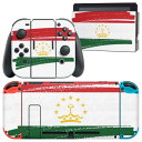 igsticker Nintendo Switch 用 デザインスキンシール 任天堂 ニンテンドー スイッチ 専用 本体ドック Joy-Con Joycon ジョイコン 専用 ゲーム機 カバー アクセサリー フィルム ステッカー 018576 国旗 tajikistan タジキスタン(2)