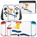 igsticker Nintendo Switch 用 デザインスキンシール 任天堂 ニンテンドー スイッチ 専用 本体ドック Joy-Con Joycon ジョイコン 専用 ゲーム機 カバー アクセサリー フィルム ステッカー 018863 国旗 kiribati キリバス(2)