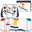 製品名 Nintendo Switch 本体裏面＆ドック正面＆ジョイコン専用 デザインスキンシール セット内容 Nintendo Switch 本体＆ドック＆ジョイコン用スキンシール（各1枚） ニンテンドースイッチ専用です。携帯機のSwitch LiteやProコンには対応していません。 商品特徴 再剥離性シートを素材に採用し、細かな位置調整がしやすく貼り直しが容易です。専用の業務プリンターを使い、商品画像と遜色のない美しい印刷仕上がり。 注意事項 画像はサンプルですので、ご覧の環境によっては多少色味に違いを感じる場合がございます。 イメージと違った、モニターと色味が異なるという理由での交換や返金はご対応出来かねます。スキンシールのみの販売で、ニンテンドースイッチ本体などは付属しません。シワができた場合、ドライヤーなどで軽く温め、外側に向けてシワを伸ばすように貼ってください。初回貼付時の位置調整や貼り直しは可能ですが、しっかりと押し付けて接着させた後の再剥離、再利用は保証しておりません。また接着部に油分や汚れが付着しますと角の部分は剥がれやすくなりますので、貼付時はあまり触れないようにご注意ください。無地のセミグロスシートにデザインをプリントした商品で、デコなどの加工はございません。 凹凸や光沢があるように見えたり布地や金属を素材にしたように見える商品もありますが、デザインの図版によるものです。印刷時に微妙な画像のズレが生じる場合がございます。ご注文後に1点1点制作する受注生産品の為、不良品以外のご返品や交換は固くお断りします。当店における繰り返しの実機テストでは問題ありませんでしたが、経過年数や使用環境により、シールを剥がす際に本体の塗装が一部剥がれる可能性があります。恐れ入りますが、万が一そのような状況になった場合でも当店ではゲーム機本体の保証は出来かねますので、予めご理解の上お求めください。 商品発送 完全受注生産のハンドメイド商品となりますので、既製品と比べて発送までお時間を頂いています。 基本的に決済確認後2?3営業日、最大で10営業日での発送となります。繁忙期や休業日明けの場合はさらに時間がかかる場合があります。 その際には別途メールにてご連絡致します。メール便の場合、発送日から到着までに2?4日ほどかかる場合が多く、紛失などの保障もご対応できかねます。あらかじめご了承下さい。