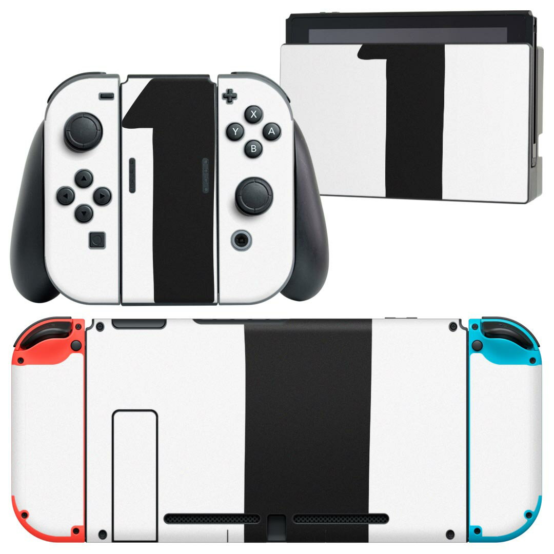 igsticker Nintendo Switch 用 デザインスキンシール 任天堂 ニンテンドー スイッチ 専用 本体ドック Joy-Con Joycon ジョイコン 専用 ゲーム機 カバー アクセサリー フィルム ステッカー 019172 フォント 文字 1