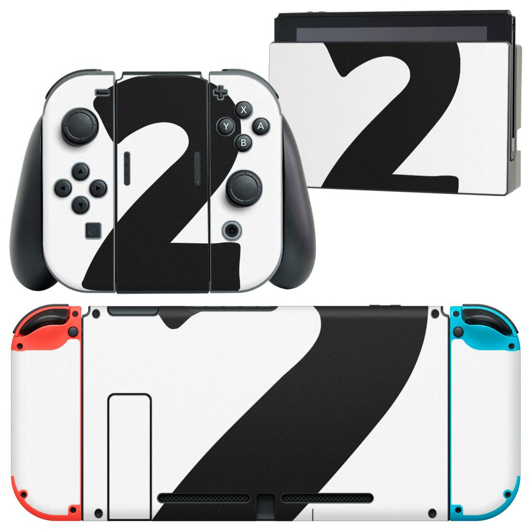 igsticker Nintendo Switch 用 デザインスキンシール 任天堂 ニンテンドー スイッチ 専用 本体ドック Joy-Con Joycon ジョイコン 専用 ゲーム機 カバー アクセサリー フィルム ステッカー 019173 フォント 文字 2