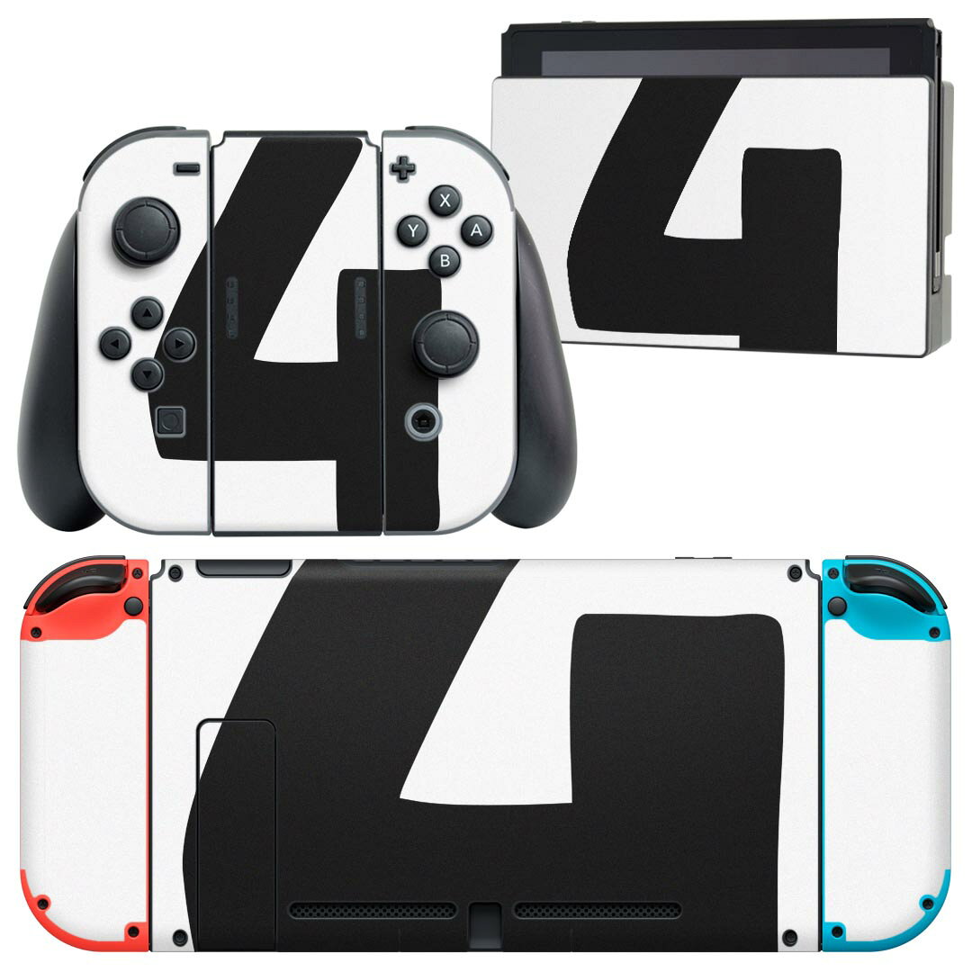 igsticker Nintendo Switch 用 デザインスキンシール 任天堂 ニンテンドー スイッチ 専用 本体ドック Joy-Con Joycon ジョイコン 専用 ゲーム機 カバー アクセサリー フィルム ステッカー 019175 フォント 文字 4