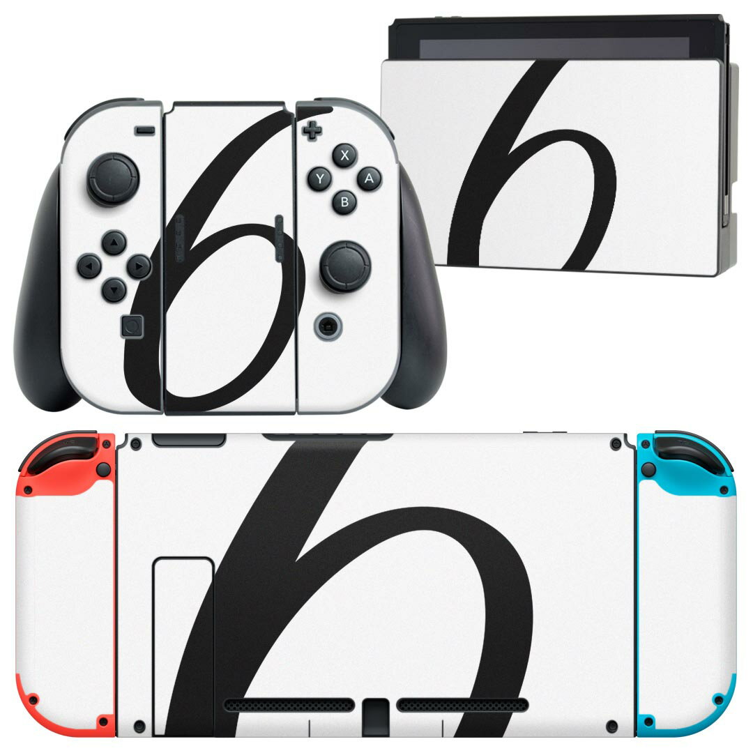 igsticker Nintendo Switch 用 デザインスキンシール 任天堂 ニンテンドー スイッチ 専用 本体ドック Joy-Con Joycon ジョイコン 専用 ゲーム機 カバー アクセサリー フィルム ステッカー 019213 フォント 文字 6