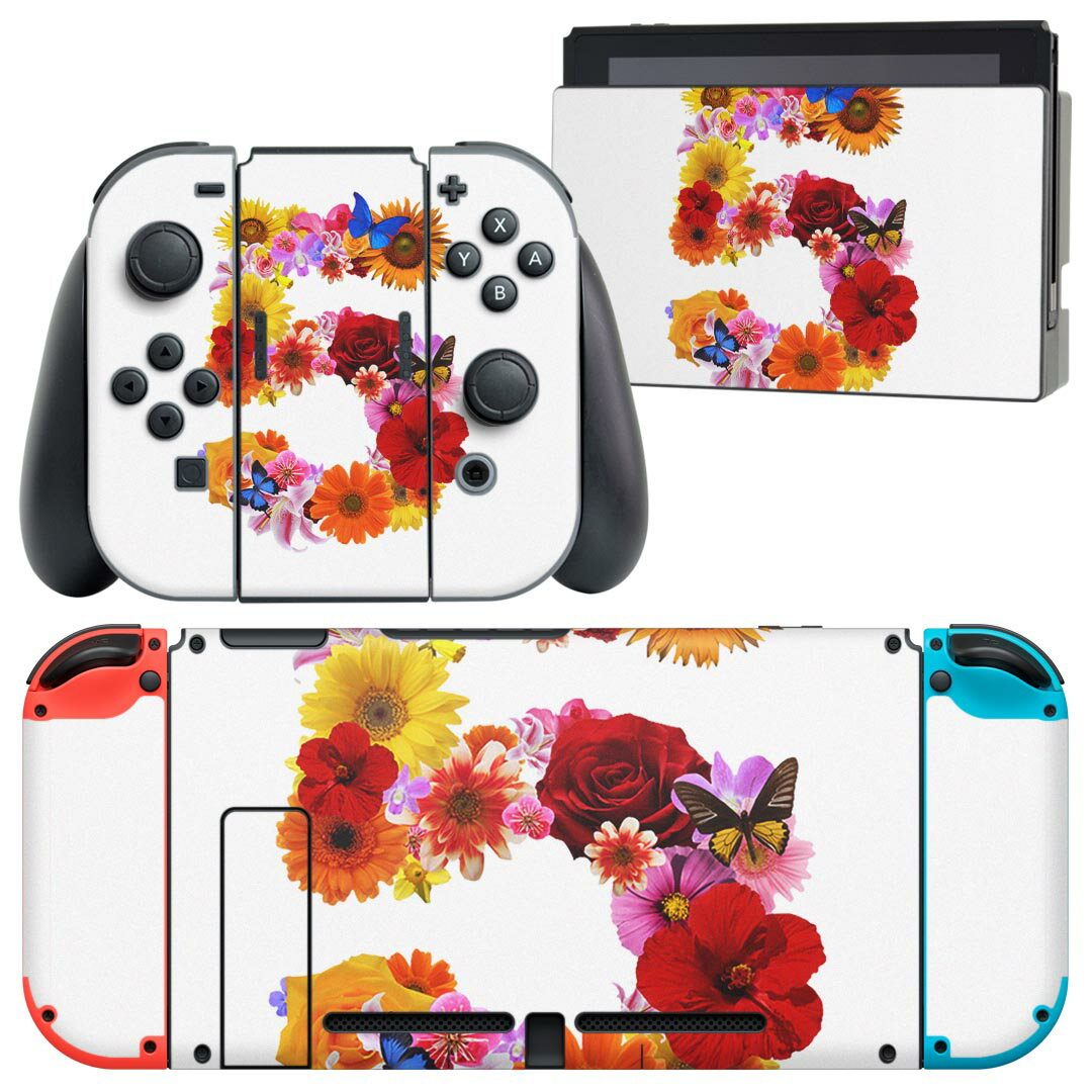 igsticker Nintendo Switch 用 デザインスキンシール 任天堂 ニンテンドー スイッチ 専用 本体ドック Joy-Con Joycon ジョイコン 専用 ゲーム機 カバー アクセサリー フィルム ステッカー 019301 フォント 文字 5