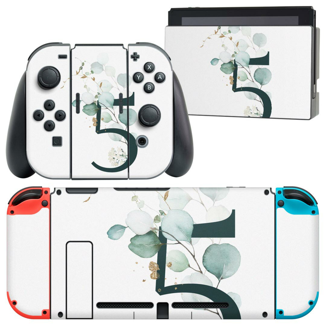 igsticker Nintendo Switch 用 デザインスキンシール 任天堂 ニンテンドー スイッチ 専用 本体ドック Joy-Con Joycon ジョイコン 専用 ゲーム機 カバー アクセサリー フィルム ステッカー 019374 フォント 文字 5