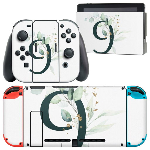 igsticker Nintendo Switch 用 デザインスキンシール 任天堂 ニンテンドー スイッチ 専用 本体ドック Joy-Con Joycon ジョイコン 専用 ゲーム機 カバー アクセサリー フィルム ステッカー 019378 フォント 文字 9