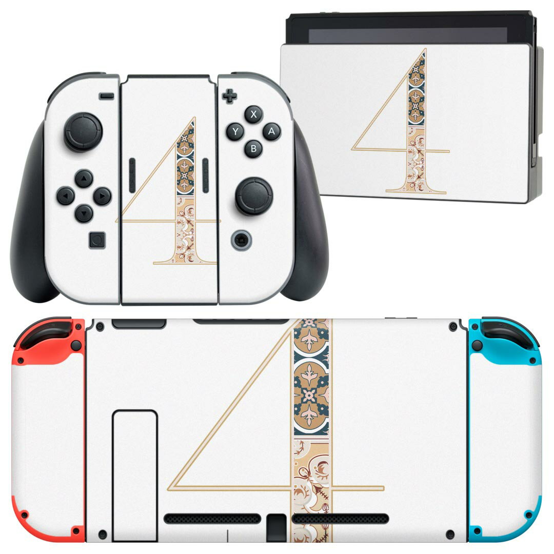 igsticker Nintendo Switch 用 デザインスキンシール 任天堂 ニンテンドー スイッチ 専用 本体ドック Joy-Con Joycon ジョイコン 専用 ゲーム機 カバー アクセサリー フィルム ステッカー 019599 フォント 文字 4
