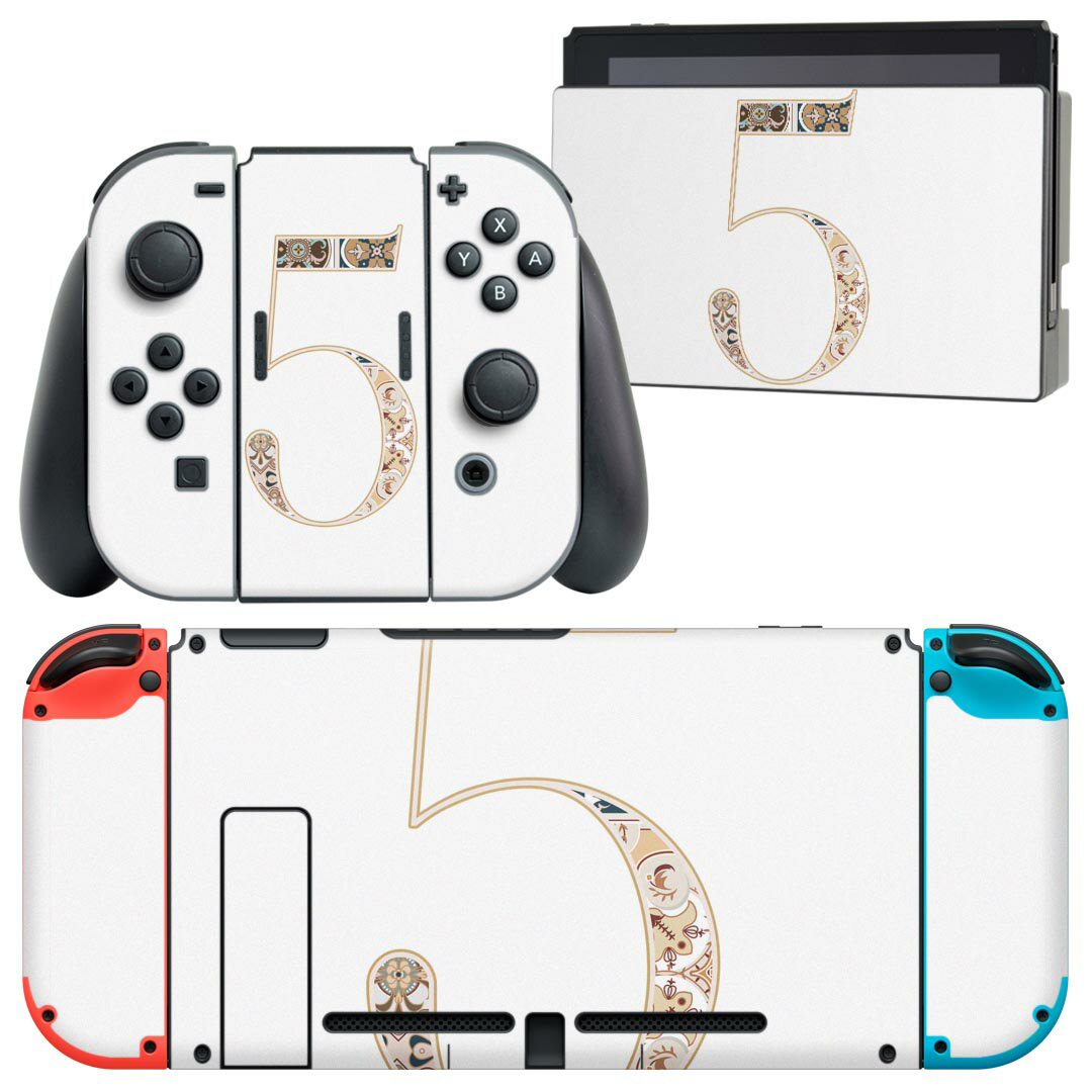 igsticker Nintendo Switch 用 デザインスキンシール 任天堂 ニンテンドー スイッチ 専用 本体ドック Joy-Con Joycon ジョイコン 専用 ゲーム機 カバー アクセサリー フィルム ステッカー 019600 フォント 文字 5