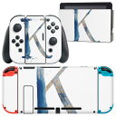 igsticker Nintendo Switch 用 デザインスキンシール 任天堂 ニンテンドー スイッチ 専用 本体ドック Joy-Con Joycon ジョイコン 専用 ゲーム機 カバー アクセサリー フィルム ステッカー 019626 フォント 文字 k アルファベット|詳細画像