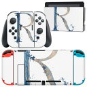 igsticker Nintendo Switch 用 デザインスキンシール 任天堂 ニンテンドー スイッチ 専用 本体ドック Joy-Con Joycon ジョイコン 専用 ゲーム機 カバー アクセサリー フィルム ステッカー 019633 フォント 文字 r アルファベット(2)