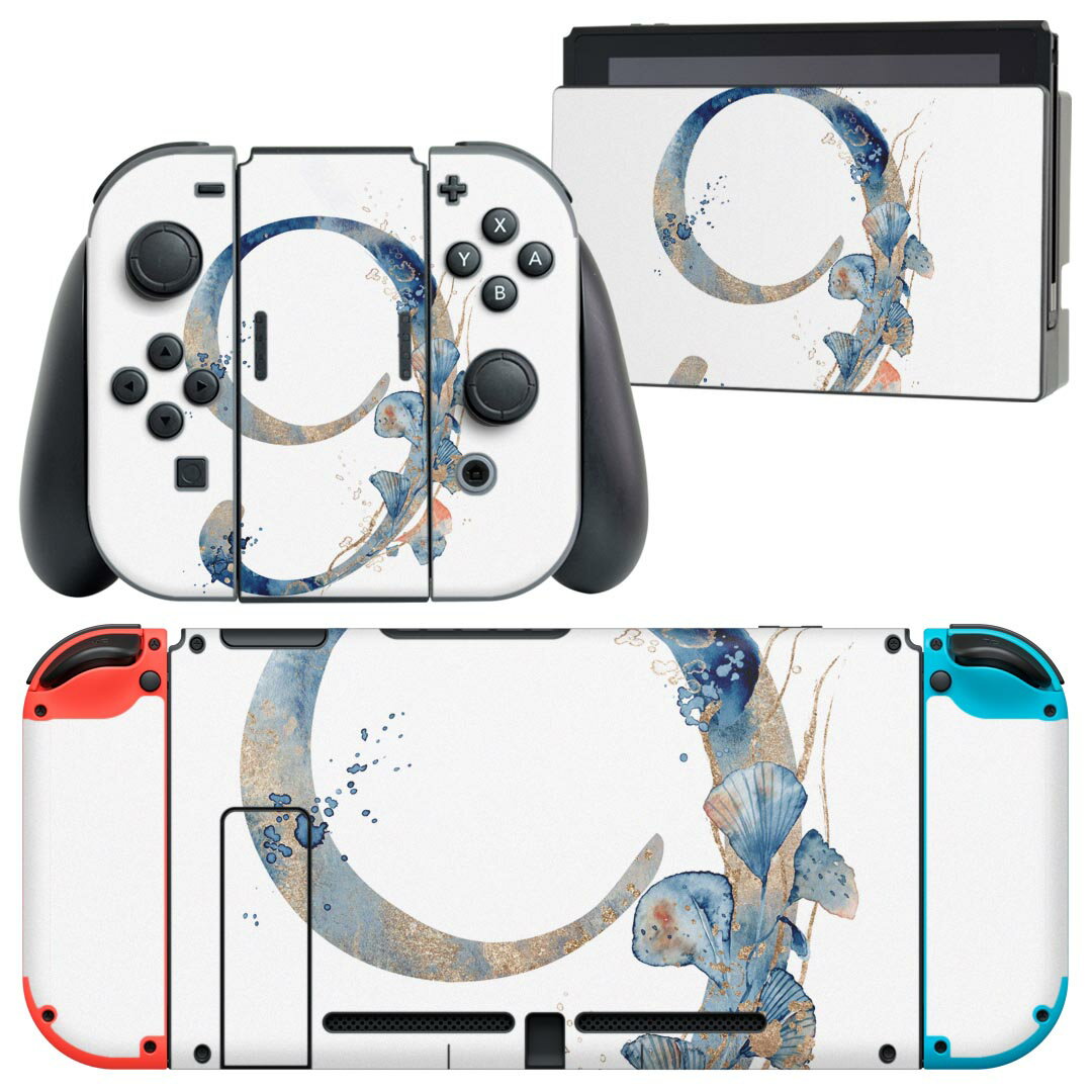 igsticker Nintendo Switch 用 デザインスキンシール 任天堂 ニンテンドー スイッチ 専用 本体ドック Joy-Con Joycon ジョイコン 専用 ゲーム機 カバー アクセサリー フィルム ステッカー 019652 フォント 文字 9
