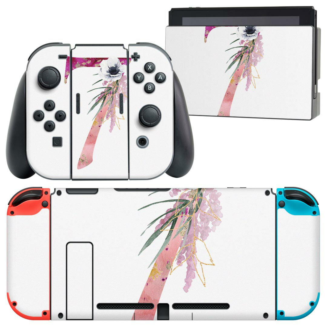 igsticker Nintendo Switch 用 デザインスキンシール 任天堂 ニンテンドー スイッチ 専用 本体ドック Joy-Con Joycon ジョイコン 専用 ゲーム機 カバー アクセサリー フィルム ステッカー 019686 フォント 文字 7