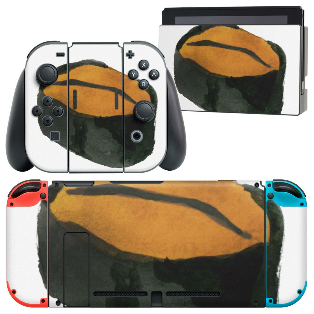 igsticker Nintendo Switch 用 デザインスキンシール 任天堂 ニンテンドー スイッチ 専用 本体ドック Joy-Con Joycon ジョイコン 専用 ゲーム機 カバー アクセサリー フィルム ステッカー 019893 寿司 お寿司 Sushi ご飯
