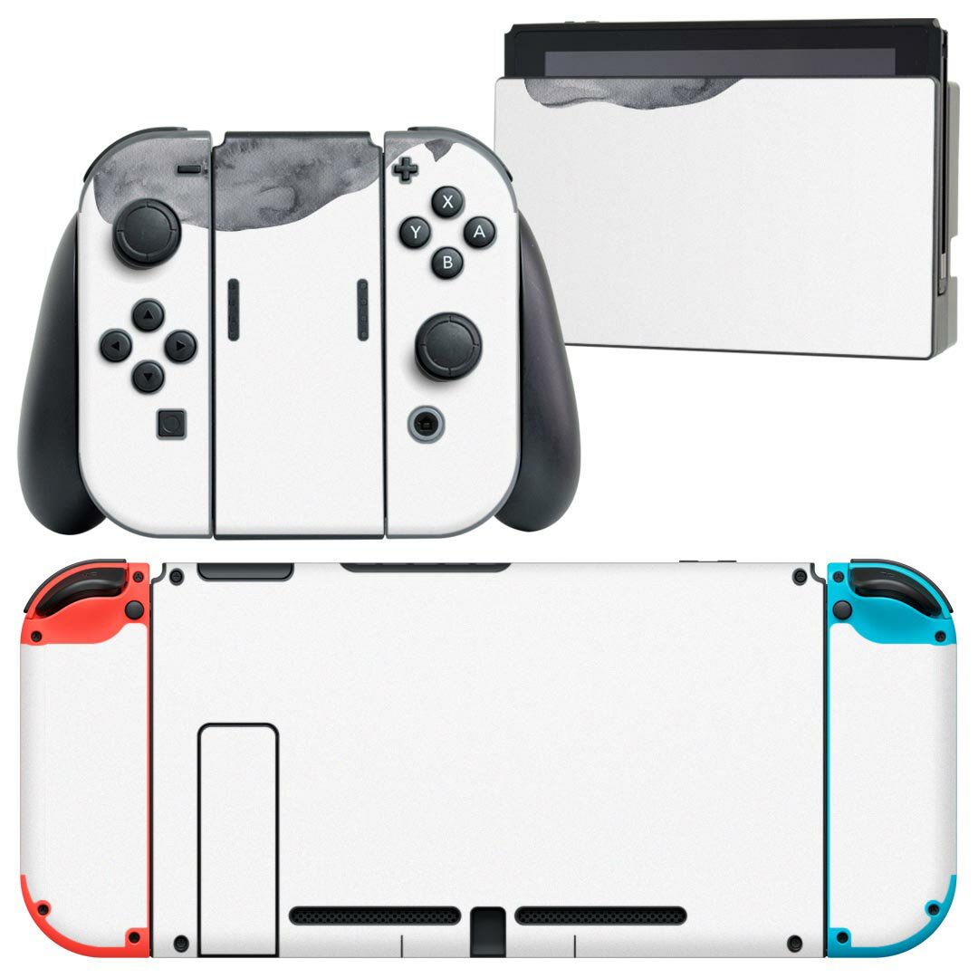 igsticker Nintendo Switch 用 デザインスキンシール 任天堂 ニンテンドー スイッチ 専用 本体ドック Joy-Con Joycon ジョイコン 専用 ゲーム機 カバー アクセサリー フィルム ステッカー 019926 海の生物 海の生物 くじら かわいい