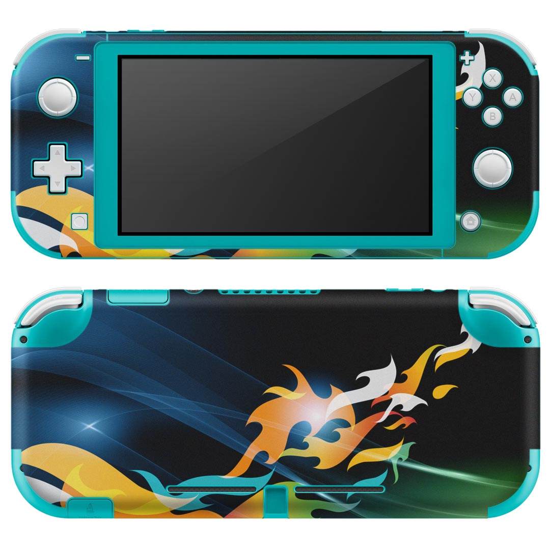 igsticker Nintendo Switch Lite 専用 デザインスキンシール 全面 ニンテンドー スイッチ ライト 専用 ゲーム機 カバー アクセサリー フィルム ステッカー エアフリー 000030 フレア　パターン