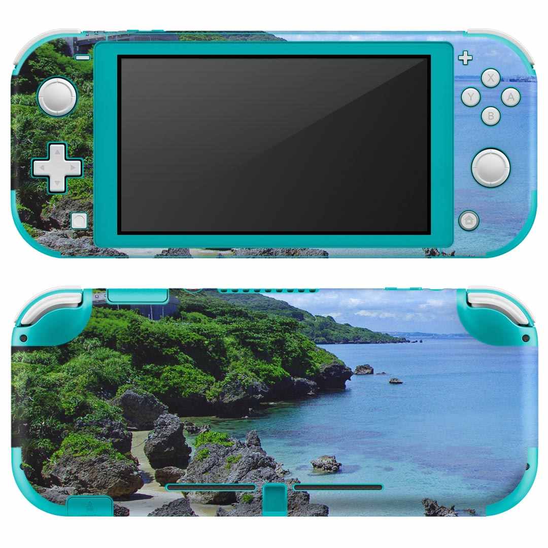 igsticker Nintendo Switch Lite 専用 デザインスキンシール 全面 ニンテンドー スイッチ ライト 専用 ゲーム機 カバー アクセサリー フィルム ステッカー エアフリー 000057 海 自然