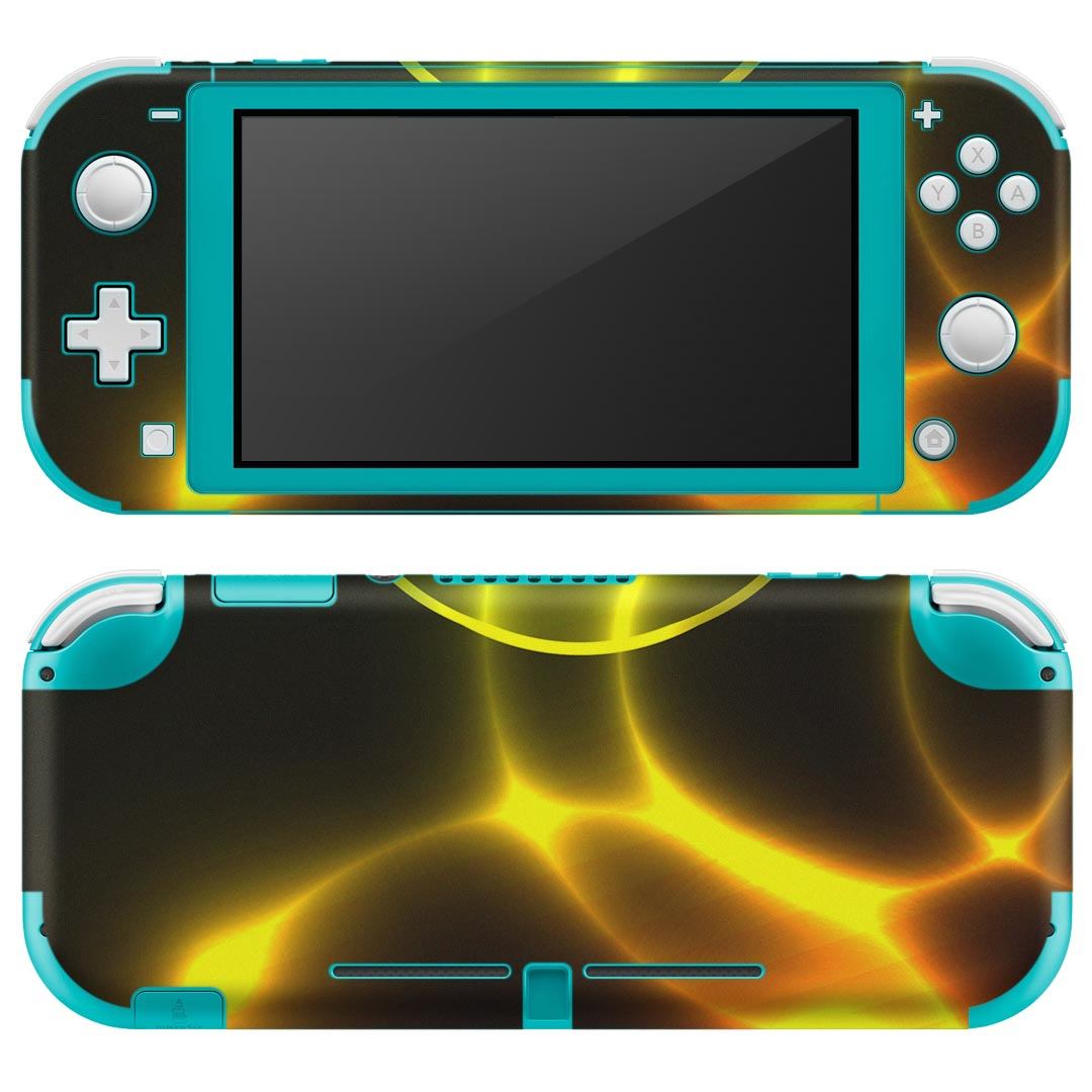 igsticker Nintendo Switch Lite 専用 デザインスキンシール 全面 ニンテンドー スイッチ ライト 専用 ゲーム機 カバー アクセサリー フィルム ステッカー エアフリー 000058 虹色　バブル　泡