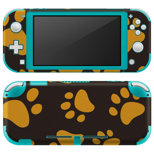 igsticker Nintendo Switch Lite 専用 デザインスキンシール 全面 ニンテンドー スイッチ ライト 専用 ゲーム機 カバー アクセサリー フィルム ステッカー エアフリー 000062 足跡 犬 模様
