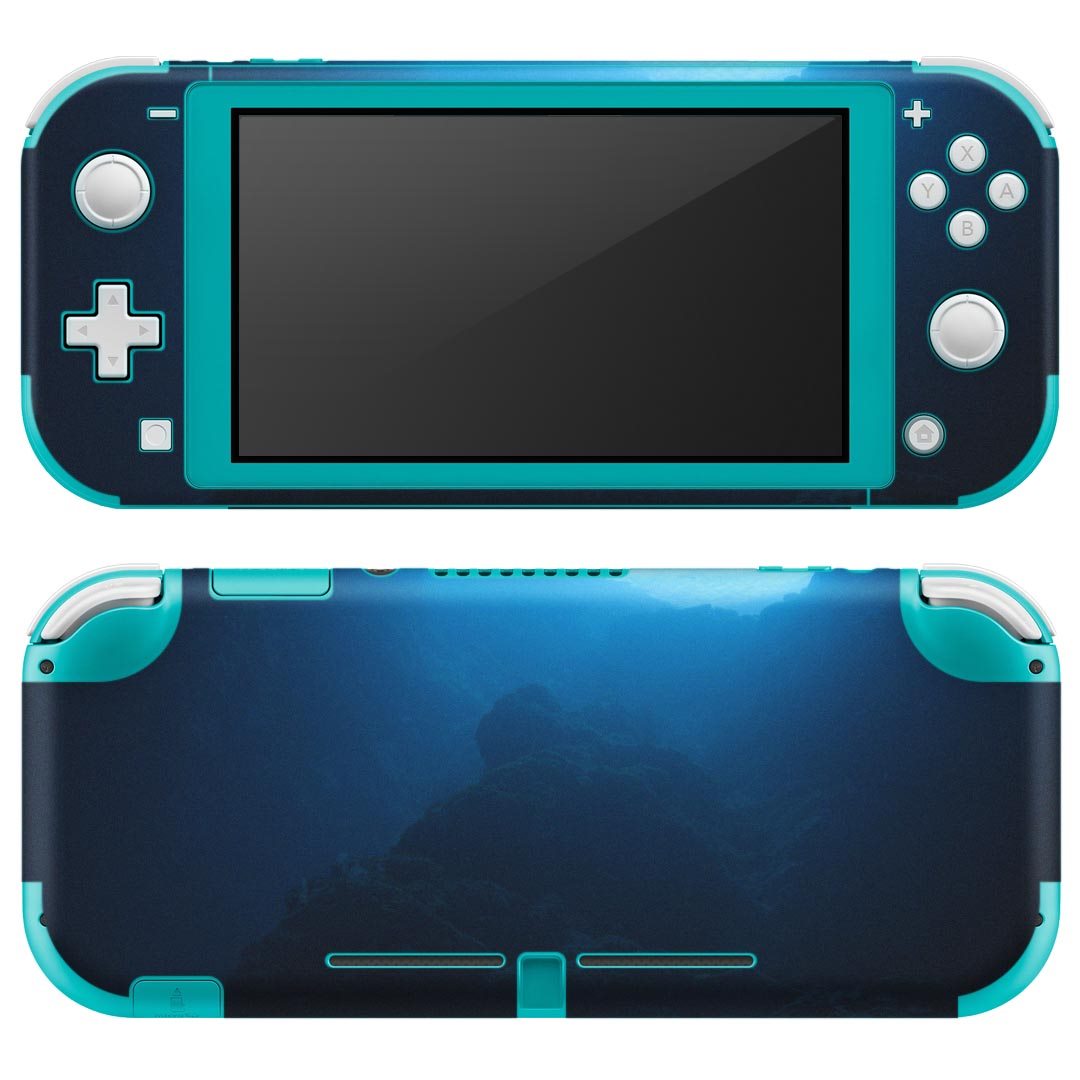 igsticker Nintendo Switch Lite 専用 デザインスキンシール 全面 ニンテンドー スイッチ ライト 専用 ゲーム機 カバー アクセサリー フィルム ステッカー エアフリー 000068 ハート 夜空 海