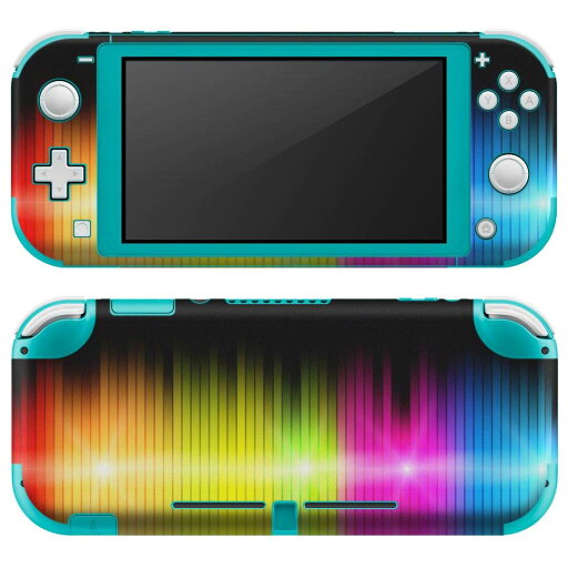 igsticker Nintendo Switch Lite 専用 デザインスキンシール 全面 ニンテンドー スイッチ ライト 専用 ゲーム機 カバー アクセサリー フィルム ステッカー エアフリー 000084 虹色 黒 igsticker Nintendo Switch Lite 専用 デザインスキンシール 全面 ニンテンドー スイッチ ライト 専用 ゲーム機 カバー アクセサリー フィルム ステッカー エアフリー 000084 虹色 黒