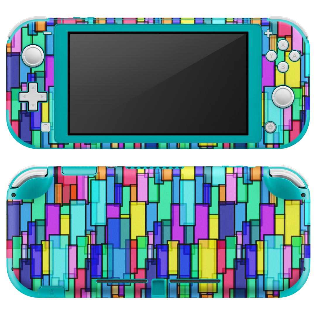 igsticker Nintendo Switch Lite 専用 デザインスキンシール 全面 ニンテンドー スイッチ ライト 専用 ゲーム機 カバー アクセサリー フィルム ステッカー エアフリー 000103 カラフル　タイル　模様(2)