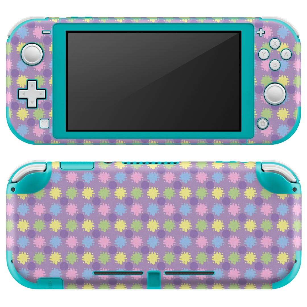 igsticker Nintendo Switch Lite 専用 デザインスキンシール 全面 ニンテンドー スイッチ ライト 専用 ゲーム機 カバー アクセサリー フィルム ステッカー エアフリー 000114 ドット　水玉　カラフル