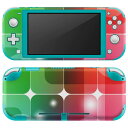 igsticker Nintendo Switch Lite 専用 デザインスキンシール 全面 ニンテンドー スイッチ ライト 専用 ゲーム機 カバー アクセサリー フィルム ステッカー エアフリー 000119 虹色 四角 タイル(2)
