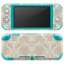 igsticker Nintendo Switch Lite 専用 デザインスキンシール 全面 ニンテンドー スイッチ ライト 専用 ゲーム機 カバー アクセサリー フィルム ステッカー エアフリー 000121 壁紙 茶色 お花(2)