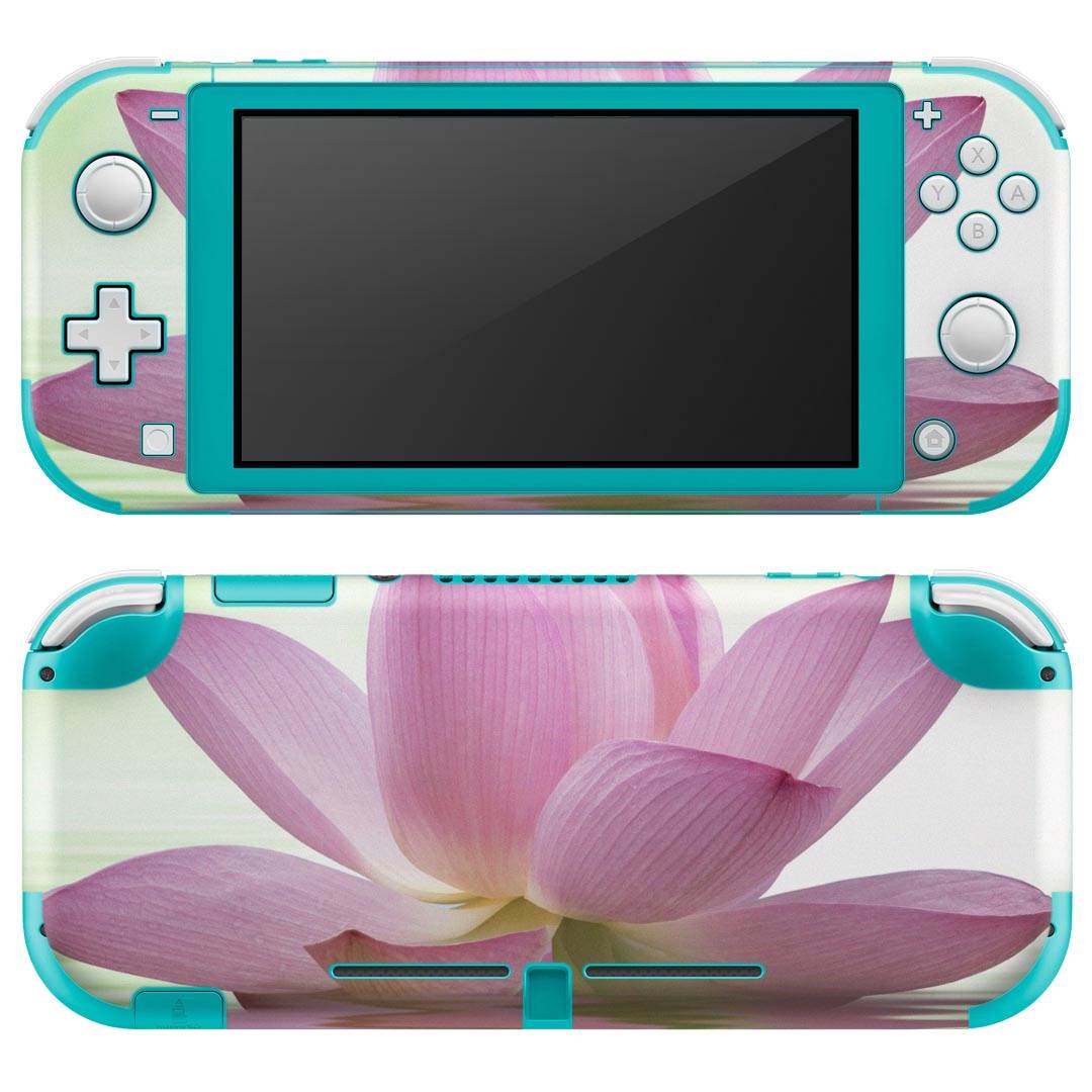 igsticker Nintendo Switch Lite 専用 デザインスキンシール 全面 ニンテンドー スイッチ ライト 専用 ゲーム機 カバー アクセサリー フィルム ステッカー エアフリー 000147 蓮　水面　花