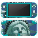 igsticker Nintendo Switch Lite 専用 デザインスキンシール 全面 ニンテンドー スイッチ ライト 専用 ゲーム機 カバー アクセサリー フィルム ステッカー エアフリー 000162 自由の女神 アメリカ 銅像(2)
