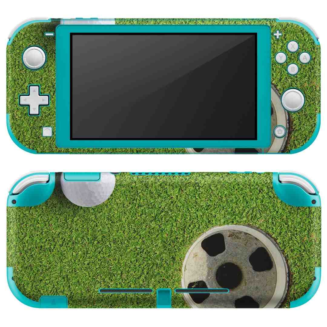 igsticker Nintendo Switch Lite 専用 デザインスキンシール 全面 ニンテンドー スイッチ ライト 専用 ゲーム機 カバー アクセサリー フィルム ステッカー エアフリー 000206 ゴルフ ショット 芝生