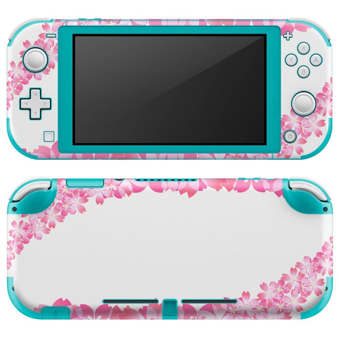 igsticker Nintendo Switch Lite 専用 デザインスキンシール 全面 ニンテンドー スイッチ ライト 専用 ゲーム機 カバー アクセサリー フィルム ステッカー エアフリー 000216 さくら デザイン ピンク