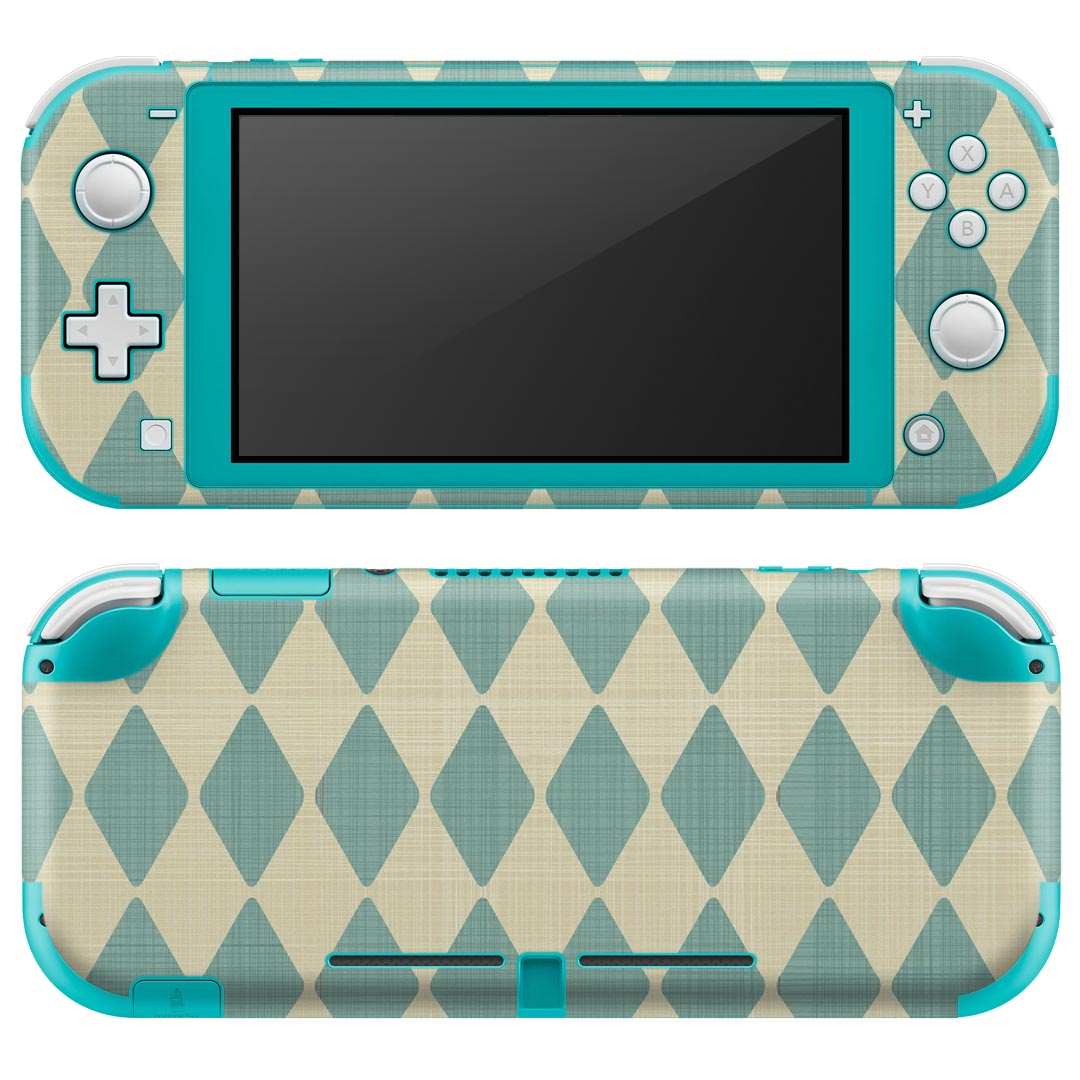 igsticker Nintendo Switch Lite 専用 デザインスキンシール 全面 ニンテンドー スイッチ ライト 専用 ゲーム機 カバー アクセサリー フィルム ステッカー エアフリー 000234 ひし形　デザイン