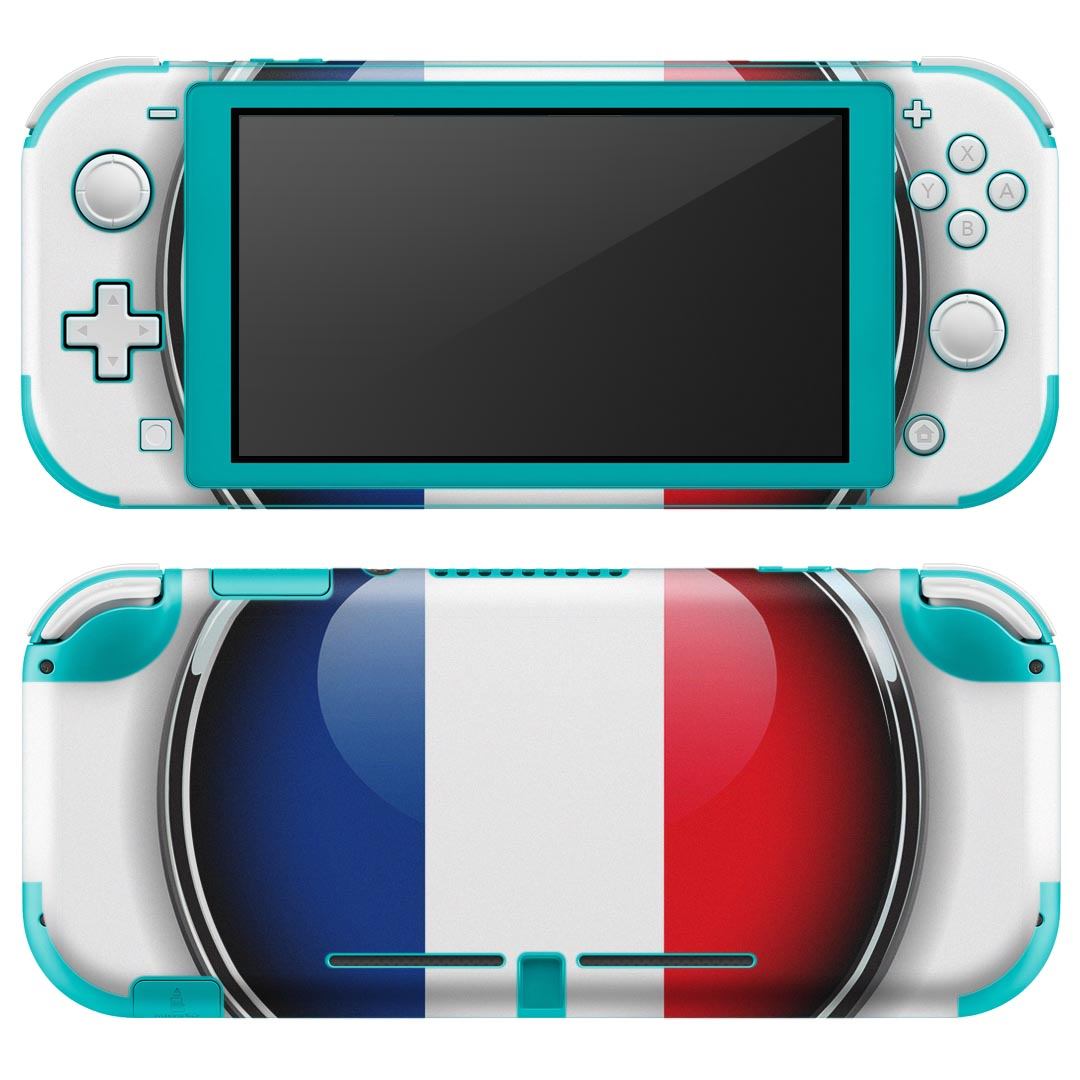 igsticker Nintendo Switch Lite 専用 デザインスキンシール 全面 ニンテンドー スイッチ ライト 専用 ゲーム機 カバー アクセサリー フィルム ステッカー エアフリー 000266 フランス　国旗　マーク