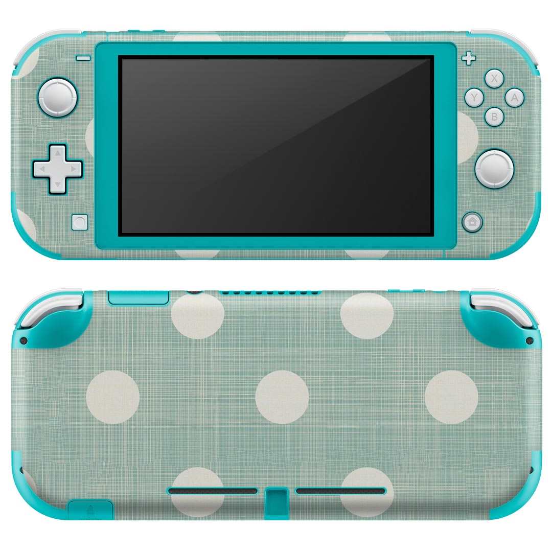 igsticker Nintendo Switch Lite 専用 デザインスキンシール 全面 ニンテンドー スイッチ ライト 専用 ゲーム機 カバー アクセサリー フィルム ステッカー エアフリー 000290 水玉 ドット 緑