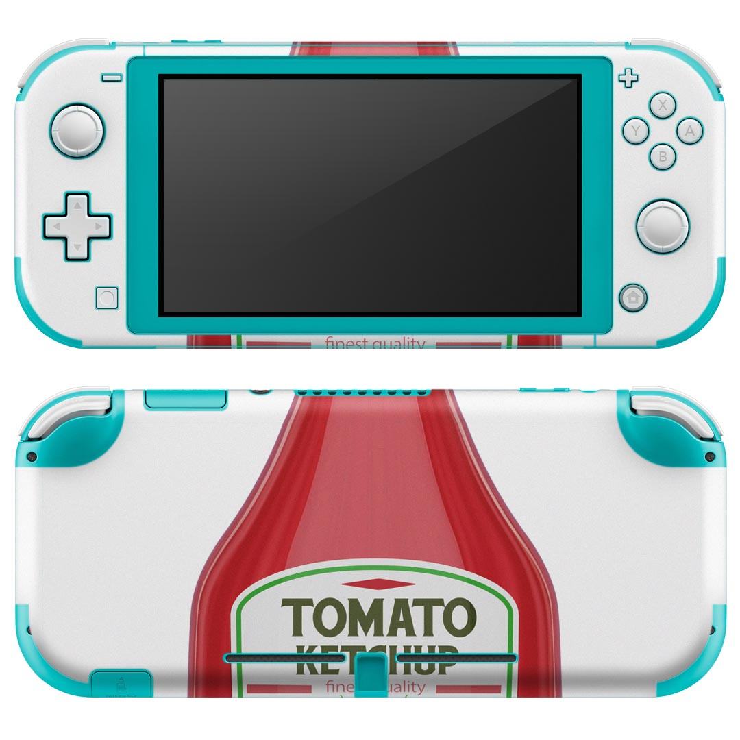 igsticker Nintendo Switch Lite 専用 デザインスキンシール 全面 ニンテンドー スイッチ ライト 専用 ゲーム機 カバー アクセサリー フィルム ステッカー エアフリー 000298 ケチャップ トマト 食べ物