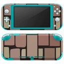 igsticker Nintendo Switch Lite 専用 デザインスキンシール 全面 ニンテンドー スイッチ ライト 専用 ゲーム機 カバー アクセサリー フィルム ステッカー エアフリー 000365 木目 レンガ　茶色