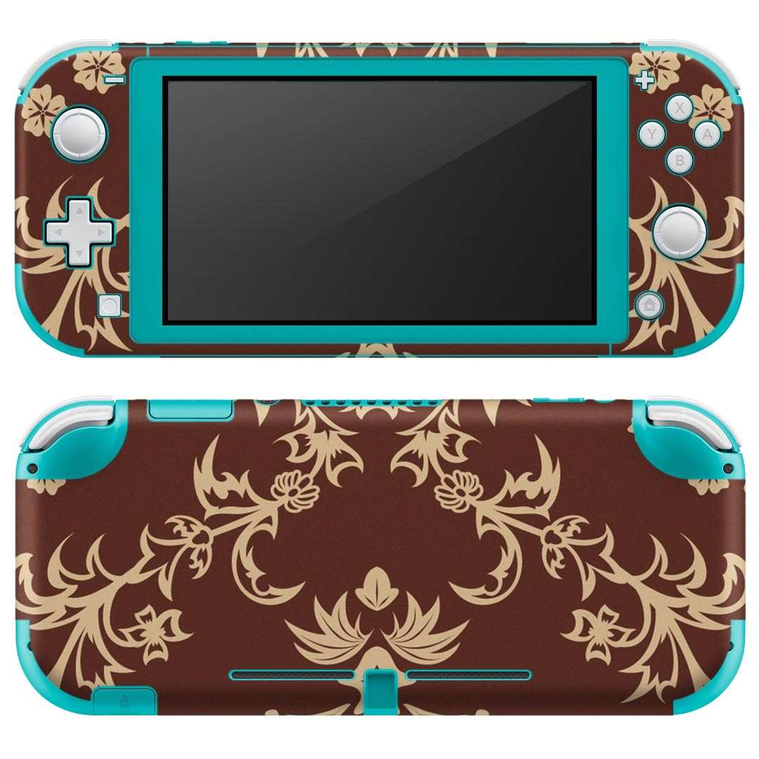 igsticker Nintendo Switch Lite 専用 デザインスキンシール 全面 ニンテンドー スイッチ ライト 専用 ゲーム機 カバー アクセサリー フィルム ステッカー エアフリー 000378 茶色 デザイン