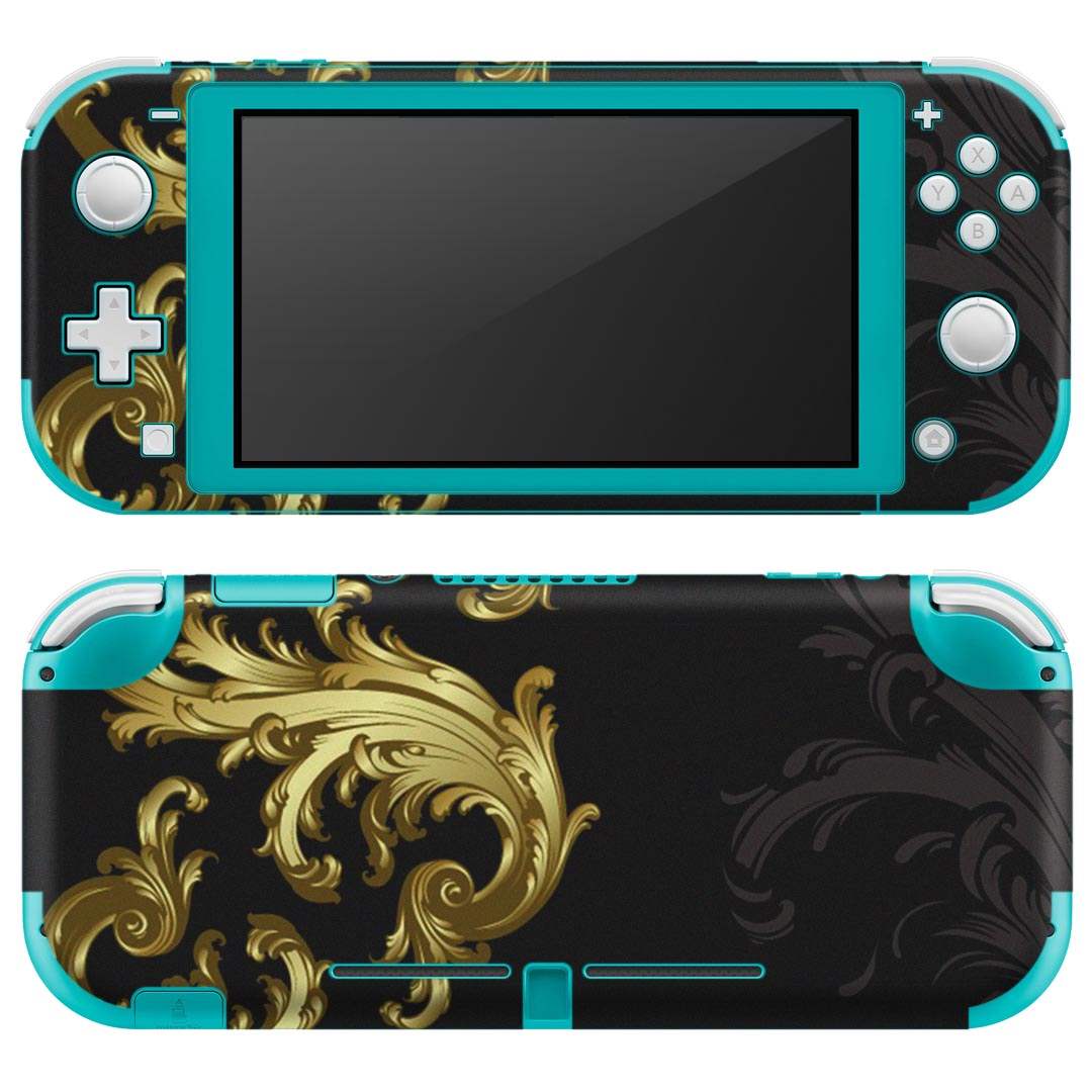 igsticker Nintendo Switch Lite 専用 デザインスキンシール 全面 ニンテンドー スイッチ ライト 専用 ゲーム機 カバー アクセサリー フィルム ステッカー エアフリー 000385 ペイズリー ダマスク 花