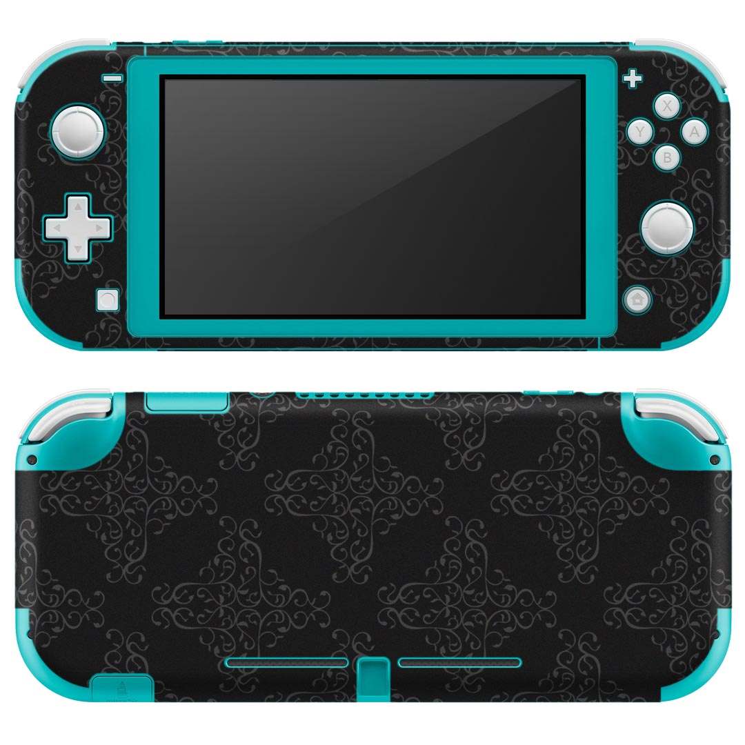 igsticker Nintendo Switch Lite 専用 デザインスキンシール 全面 ニンテンドー スイッチ ライト 専用 ゲーム機 カバー アクセサリー フィルム ステッカー エアフリー 000396 ペイズリー　ダマスク　花