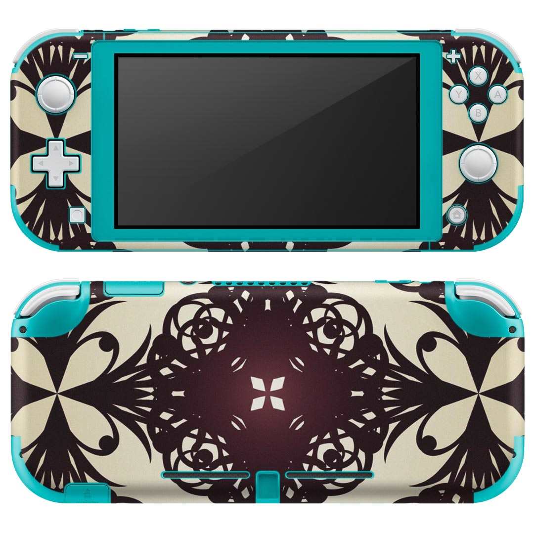 製品名 Nintendo Switch Lite専用 デザインスキンシール セット内容 Nintendo Switch Lite本体用スキンシール（裏表）各1枚 ※液晶側シールは2パーツに分かれていますニンテンドースイッチライト専用です。据え置き機のSwitch本体やJoyコンには対応していません。 商品特徴 3M社製の再剥離性シートを素材に採用し、細かな位置調整がしやすく貼り直しが容易です。また、エアフリーでもありますので気泡が簡単に逃げるので、キレイに貼ることができます。専用の業務プリンターを使い、商品画像と遜色のない美しい印刷仕上がり。 注意事項 画像はサンプルですので、ご覧の環境によっては多少色味に違いを感じる場合がございます。 イメージと違った、モニターと色味が異なるという理由での交換や返金はご対応出来かねます。スキンシールのみの販売で、ニンテンドースイッチ本体などは付属しません。シワができた場合、ドライヤーなどで軽く温め、外側に向けてシワを伸ばすように貼ってください。初回貼付時の位置調整や貼り直しは可能ですが、しっかりと押し付けて接着させた後の再剥離、再利用は保証しておりません。また接着部に油分や汚れが付着しますと角の部分は剥がれやすくなりますので、貼付時はあまり触れないようにご注意ください。無地のセミグロスシートにデザインをプリントした商品で、デコなどの加工はございません。 凹凸や光沢があるように見えたり布地や金属を素材にしたように見える商品もありますが、デザインの図版によるものです。印刷時に微妙な画像のズレが生じる場合がございます。ご注文後に1点1点制作する受注生産品の為、不良品以外のご返品や交換は固くお断りします。 商品発送 完全受注生産のハンドメイド商品となりますので、既製品と比べて発送までお時間を頂いています。 基本的に決済確認後2?3営業日、最大で10営業日での発送となります。繁忙期や休業日明けの場合はさらに時間がかかる場合があります。 その際には別途メールにてご連絡致します。メール便の場合、発送日から到着までに2?4日ほどかかる場合が多く、紛失などの保障もご対応できかねます。あらかじめご了承下さい。