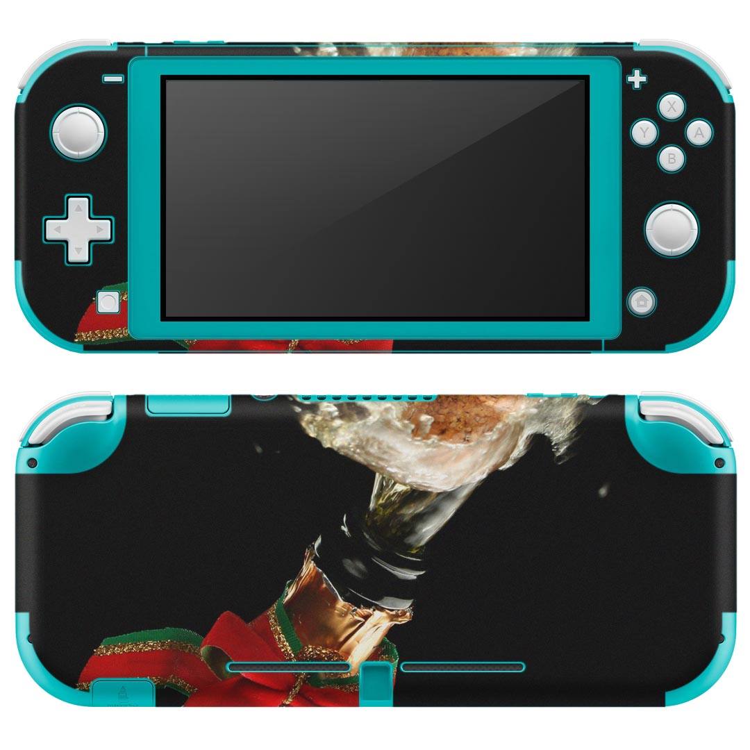 igsticker Nintendo Switch Lite 専用 デザインスキンシール 全面 ニンテンドー スイッチ ライト 専用 ゲーム機 カバー アクセサリー フィルム ステッカー エアフリー 000427 シャンパン ワイン お酒