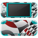 igsticker Nintendo Switch Lite 専用 デザインスキンシール 全面 ニンテンドー スイッチ ライト 専用 ゲーム機 カバー アクセサリー フィルム ステッカー エアフリー 000484 市松模様 ウェーブ